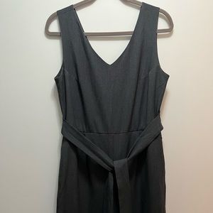 Loft Grey Low Cut Sleeveless 3/4” Wide Leg Romper